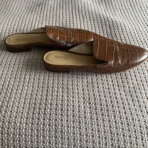 Michael Kors Crocodile Embossed Leather Mules - Picture 5 of 9